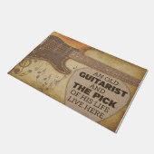 Retro Doormat, Gitarrist Mat, Gift für Gitarrist Fußmatte (Schrägansicht)