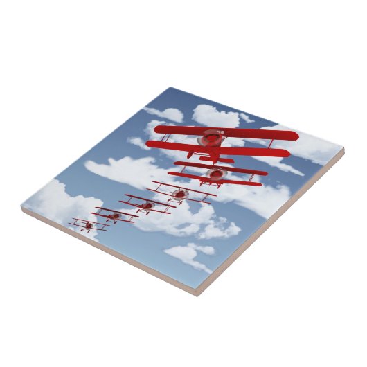 Retro Doppeldecker Fliese (Seite)