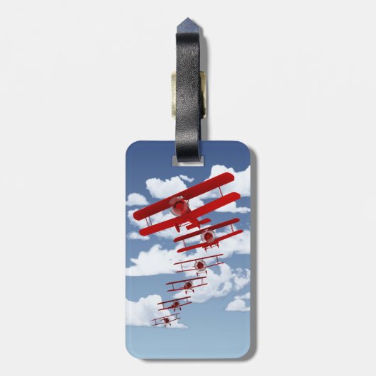 Retro Doppeldecker Gepäckanhänger (Rückseite vertikal)