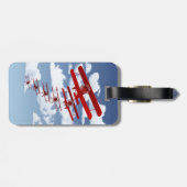 Retro Doppeldecker Gepäckanhänger (Rückseite horizontal)