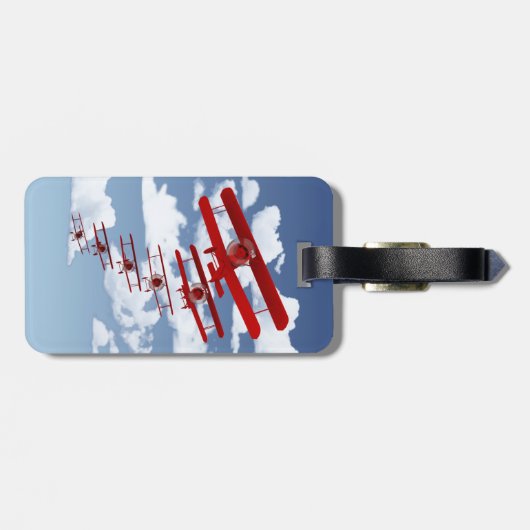 Retro Doppeldecker Gepäckanhänger (Rückseite horizontal)