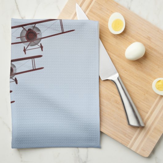 Retro Doppeldecker Geschirrtuch (Viertel Falte)