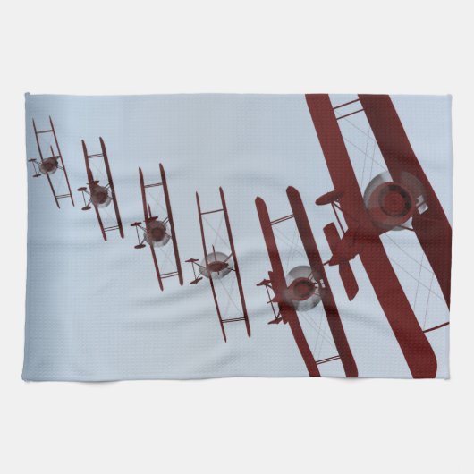 Retro Doppeldecker Geschirrtuch (Horizontal)