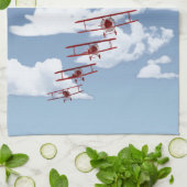 Retro Doppeldecker Küchentuch (Gefaltet)