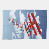 Retro Doppeldecker Küchentuch (Horizontal)