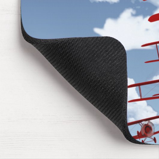 Retro Doppeldecker Mousepad (Ecke)