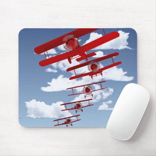 Retro Doppeldecker Mousepad (Mit Mouse)