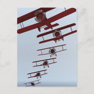 Retro-Doppeldecker Postkarte