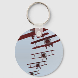 Retro Doppeldecker Schlüsselanhänger