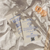 Retro Doppelseitige handgeschriebene QR-Codierung  Einladung