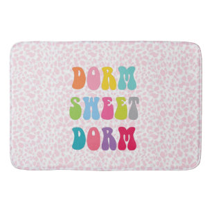 Retro "Dorm Sweet Dorm" Cheetah Print Badematte