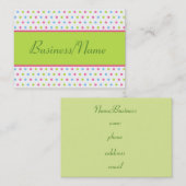 Retro Dot Business Card Visitenkarte (Vorne/Hinten)