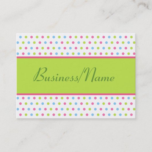 Retro Dot Business Card Visitenkarte (Vorderseite)