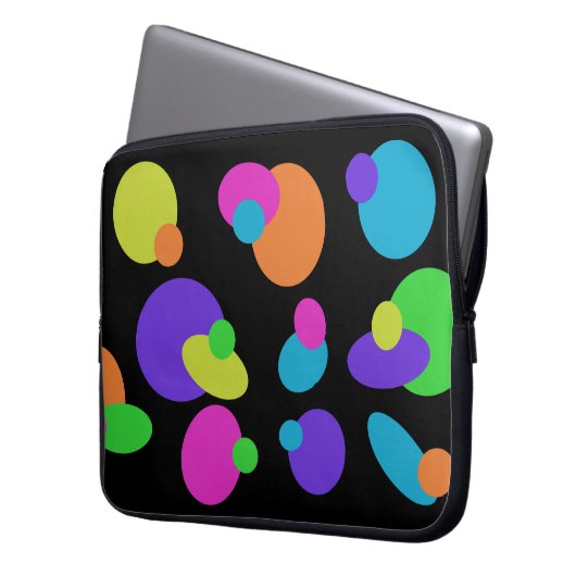 Retro Dot Laptop Case (Vorderseite Links)