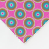 Retro Dot Pattern - Rosa Gelb Blau Fleecedecke (Ecke)