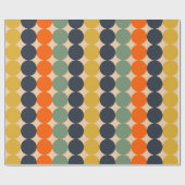 Retro Dot Stripes Vintages Muster - Farbverlaufe Geschenkpapier (Flach)