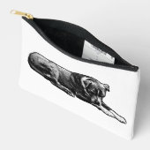 Retro Dot Zip Zubehörtasche (Offen)