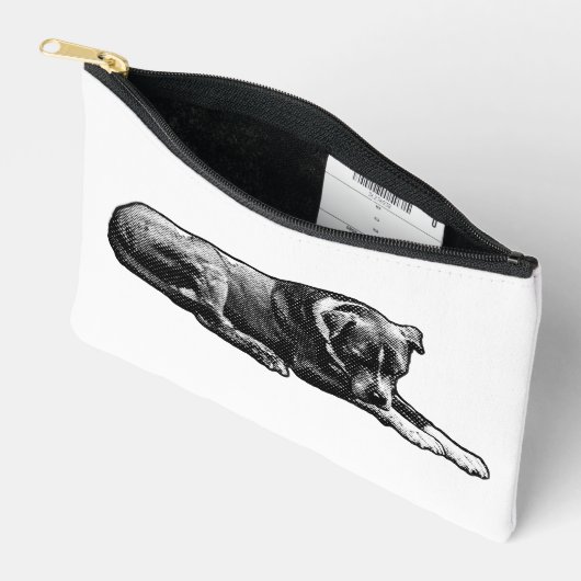 Retro Dot Zip Zubehörtasche (Offen)