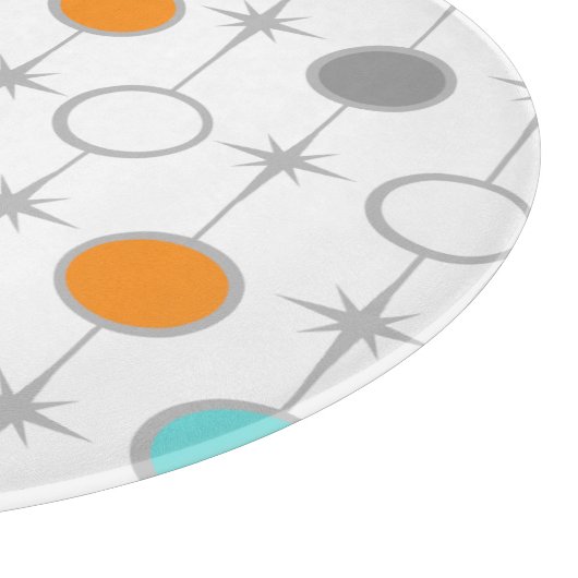 Retro Dots and Starbursts Cutting Board Schneidebrett (Ecke)