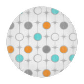 Retro Dots and Starbursts Cutting Board Schneidebrett (Vorderseite)