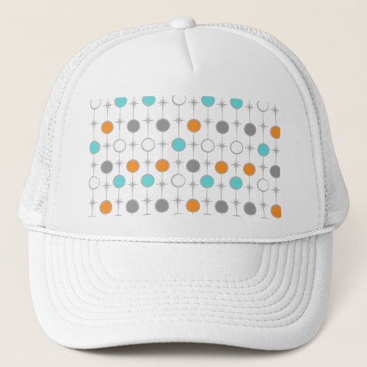 Retro Dots and Sternexplosionen Trucker Hat Truckerkappe (Vorderseite)