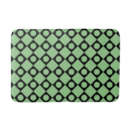 Retro Dots Black Badematte (Vorderseite)