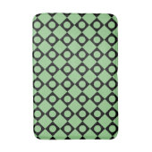 Retro Dots Black Badematte (Vorderseite Vertikal)