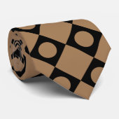 Retro Dots Black Krawatte (Gerollt)