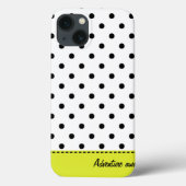 Retro Dots - Black&White iPad Case (Rückseite)