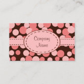 Retro Dots Business Card Visitenkarte (Vorderseite)