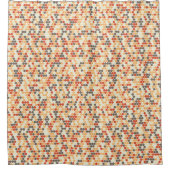 Retro dots duschvorhang (Vorderseite)