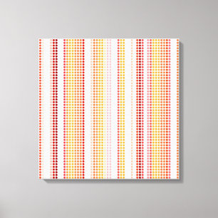 Retro Dots Farbenfrohe Streifen Regenbogen-Leinwan Leinwanddruck