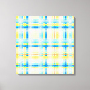 Retro Dots Farbenfrohe Streifen Regenbogen Leinwanddruck