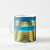 Retro Dots Farbenfrohe Streifen Regenbogen-Tasse Kaffeetasse (Vorderseite Links)