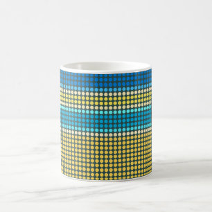 Retro Dots Farbenfrohe Streifen Regenbogen-Tasse Kaffeetasse
