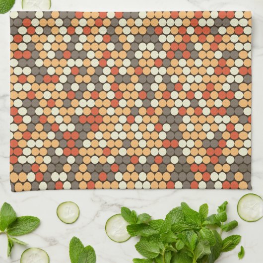 Retro dots geschirrtuch (Gefaltet)