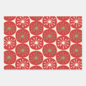 Retro Dots in der Weihnachtscreme Geschenkpapier Set (Vorderseite 3)