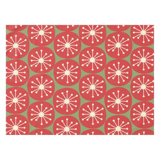 Retro Dots in der Weihnachtscreme Tischdecke (Vorderseite (Horizontal))