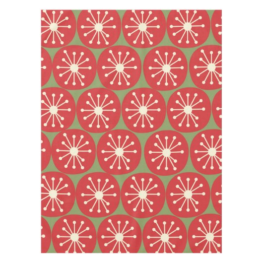 Retro Dots in der Weihnachtscreme Tischdecke (Vorderseite)