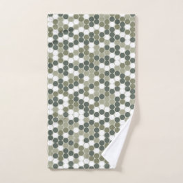 Retro dots in green handtuch