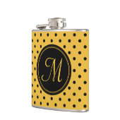 Retro Dots - Mustard&Black Custom Flask Flachmann (Links)