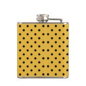 Retro Dots - Mustard&Black Custom Flask Flachmann (Rückseite)