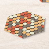 Retro dots pattern in orange tones untersetzer (angewinkelt)