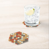 Retro dots pattern in orange tones untersetzer (Vor Ort)