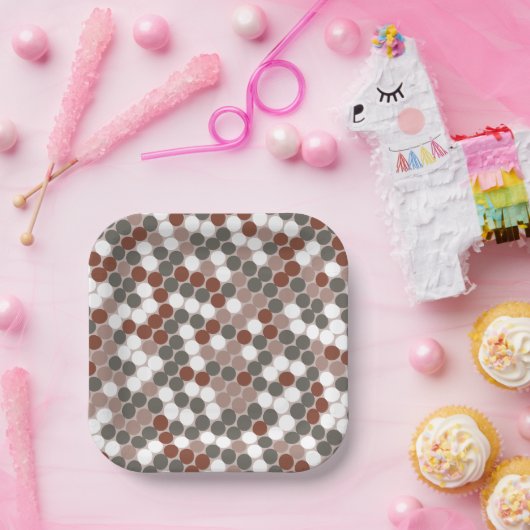 Retro dots pattern pappteller (Party)