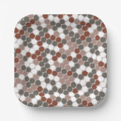 Retro dots pattern pappteller (Vorderseite)