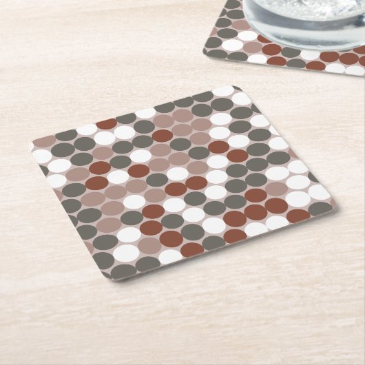 Retro dots pattern rechteckiger pappuntersetzer (angewinkelt)