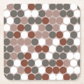 Retro dots pattern rechteckiger pappuntersetzer (Vorderseite)