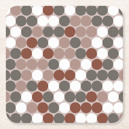 Retro dots pattern rechteckiger pappuntersetzer (Vorderseite)