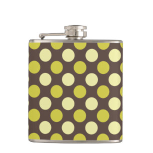 "Retro Dots - Schokolade und Limon" Flasche Flachmann